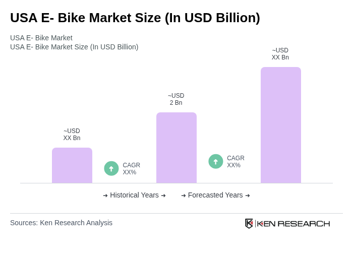 USA E- Bike Market Size Infographic