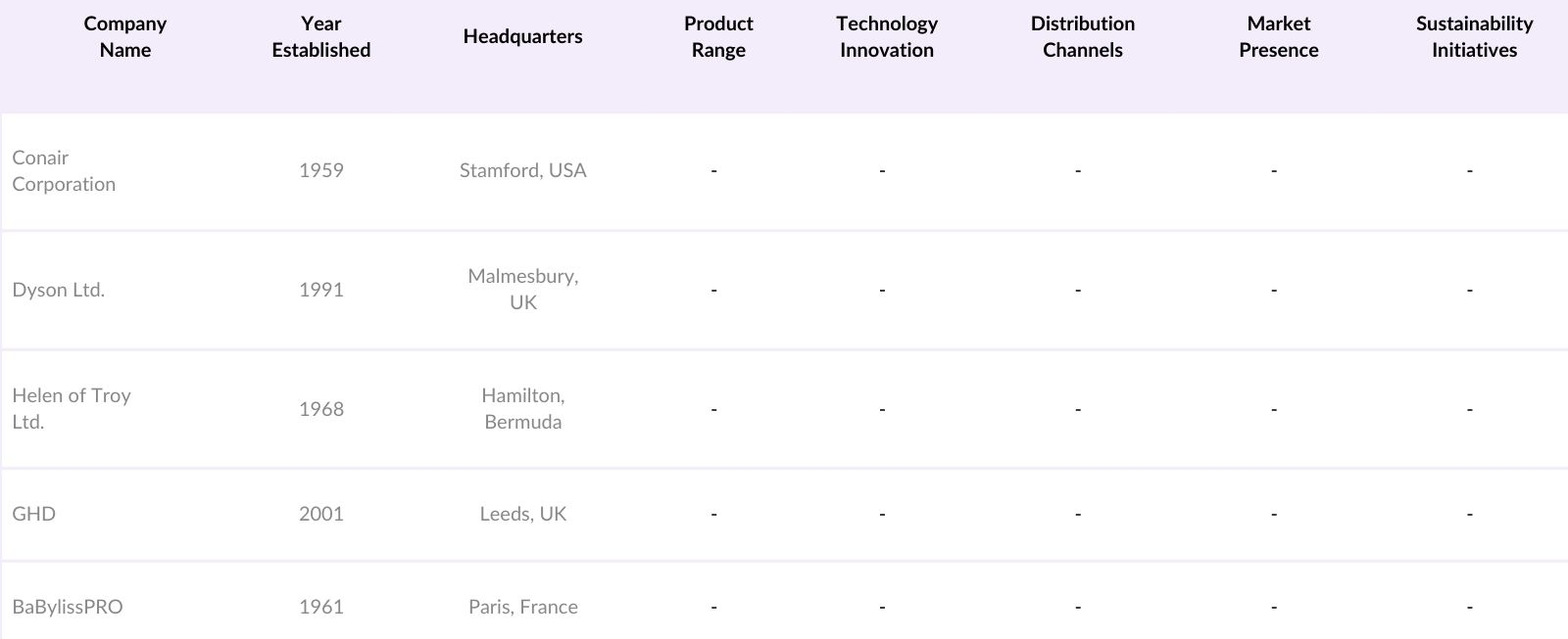 Asia Pacific Curling Iron Market Competitive Landscape
