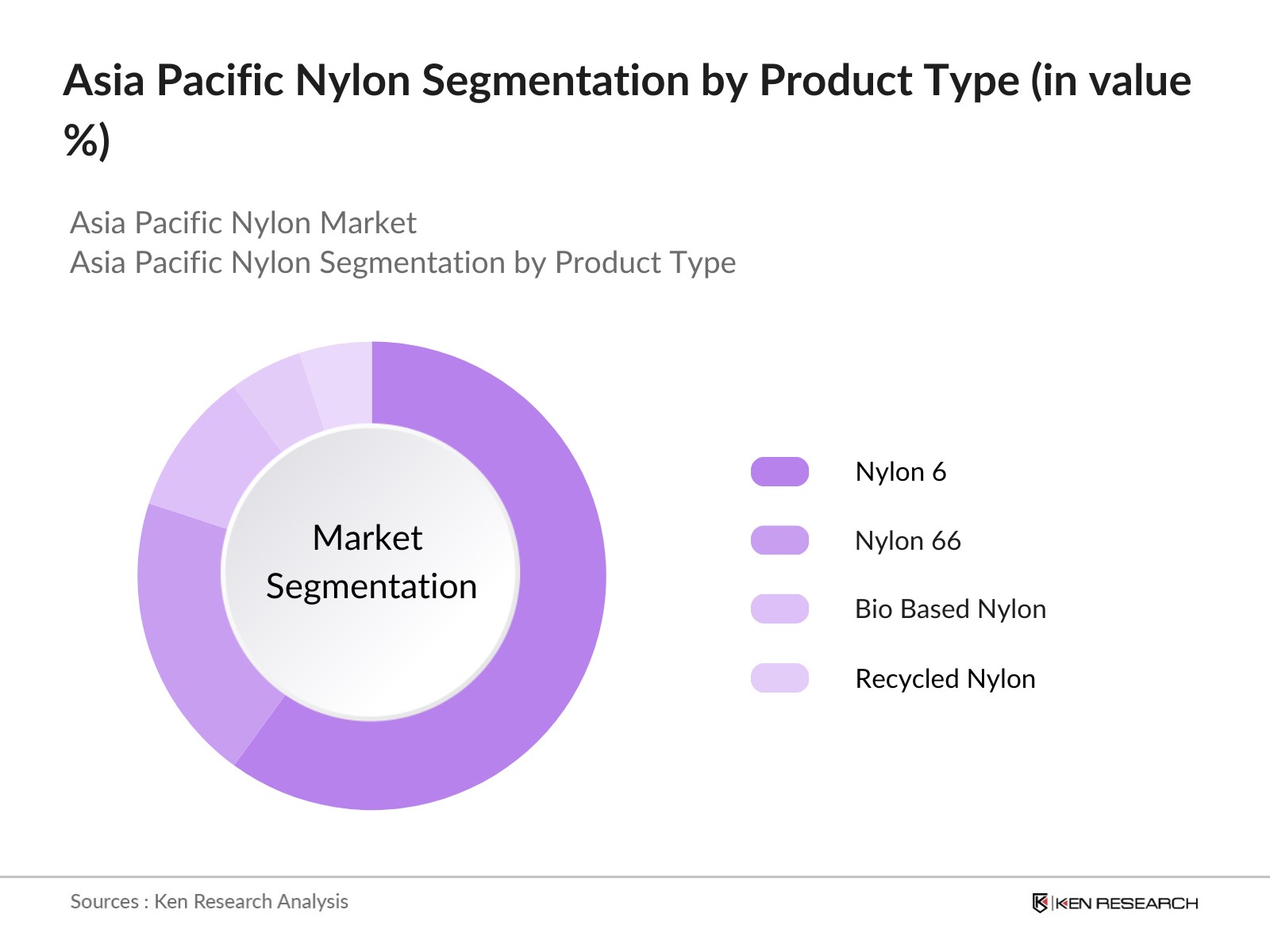 Asia Pacific Nylon Market Segmentation by product type