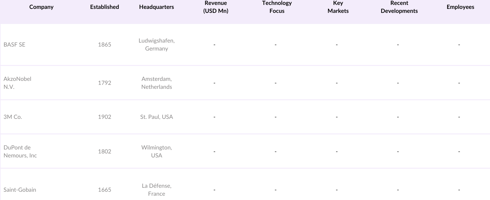 China Ceramic Coating Market Competitive Landscape