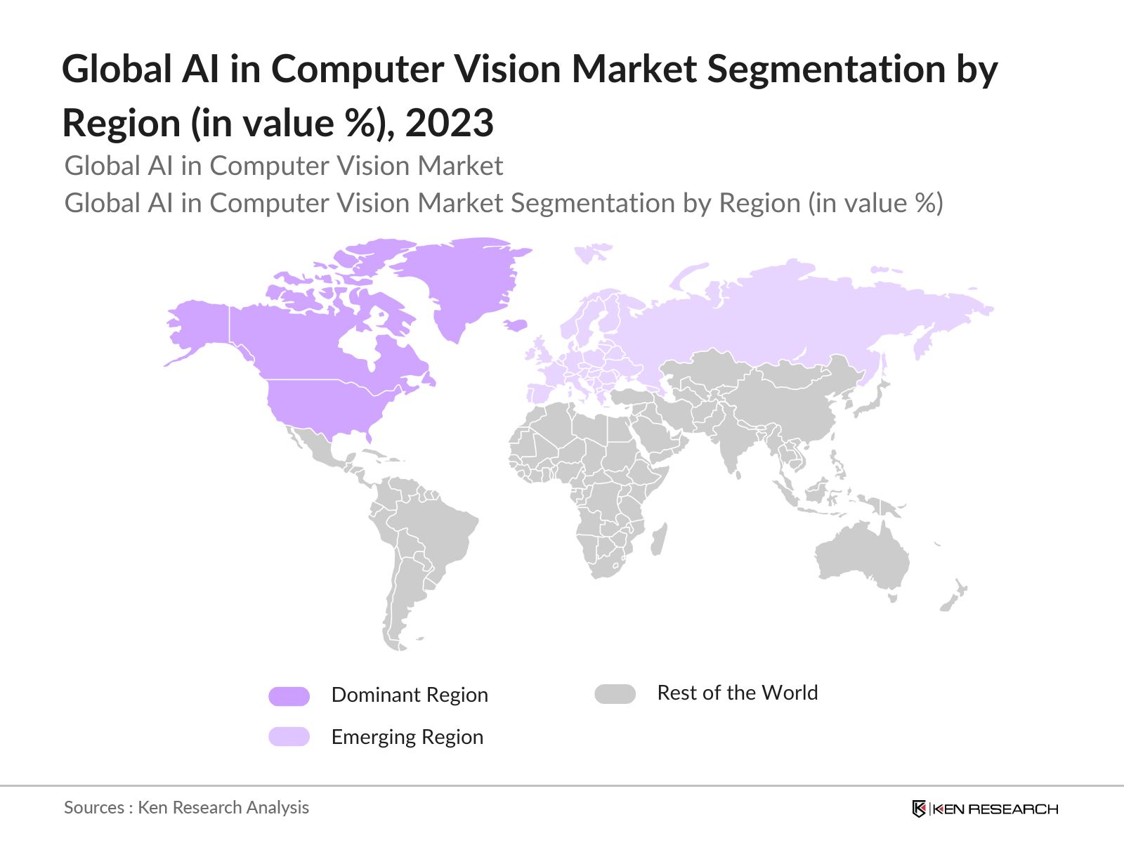 Global AI in Computer Vision Market Segmentation by Region 