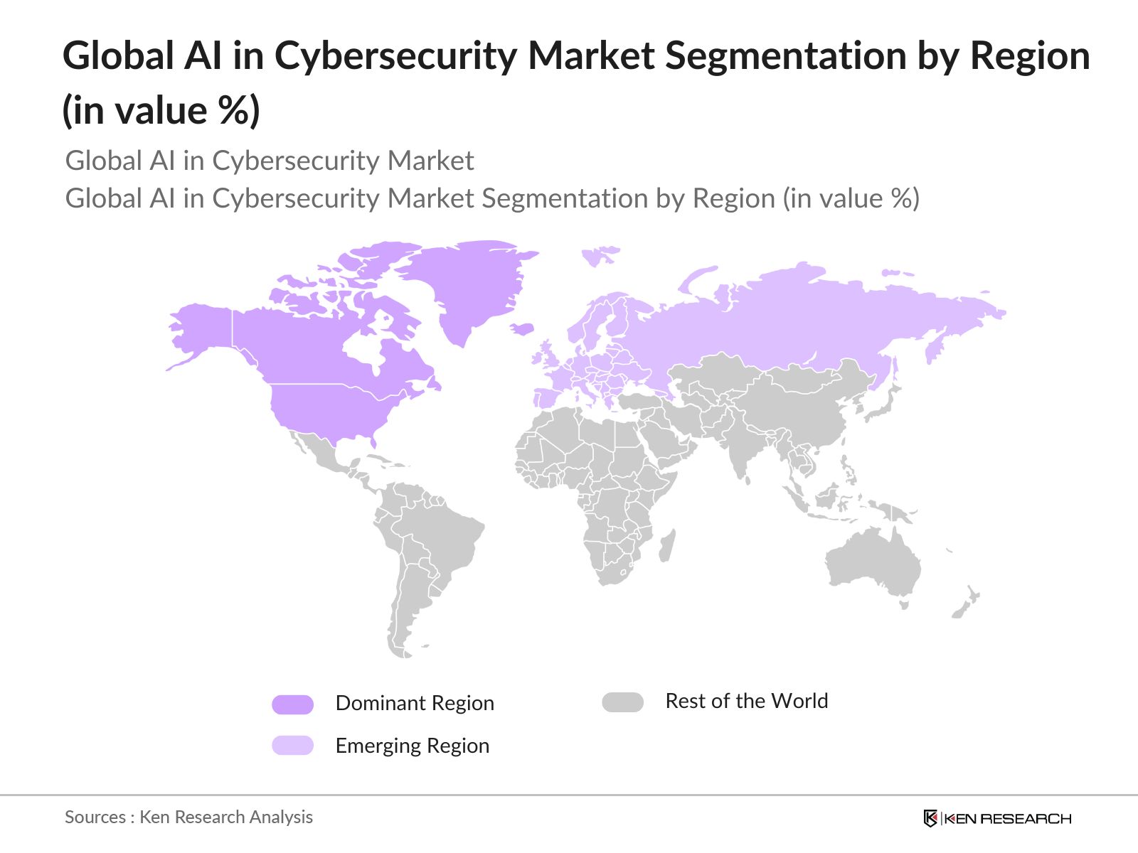 Global Artificial Intelligence in Cybersecurity Market Segmentation by region