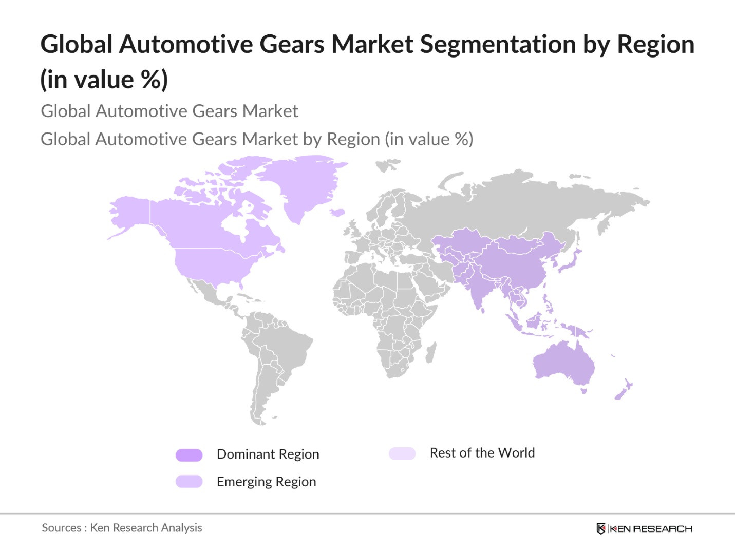 Global Automotive Gears Market Segmentation By Region
