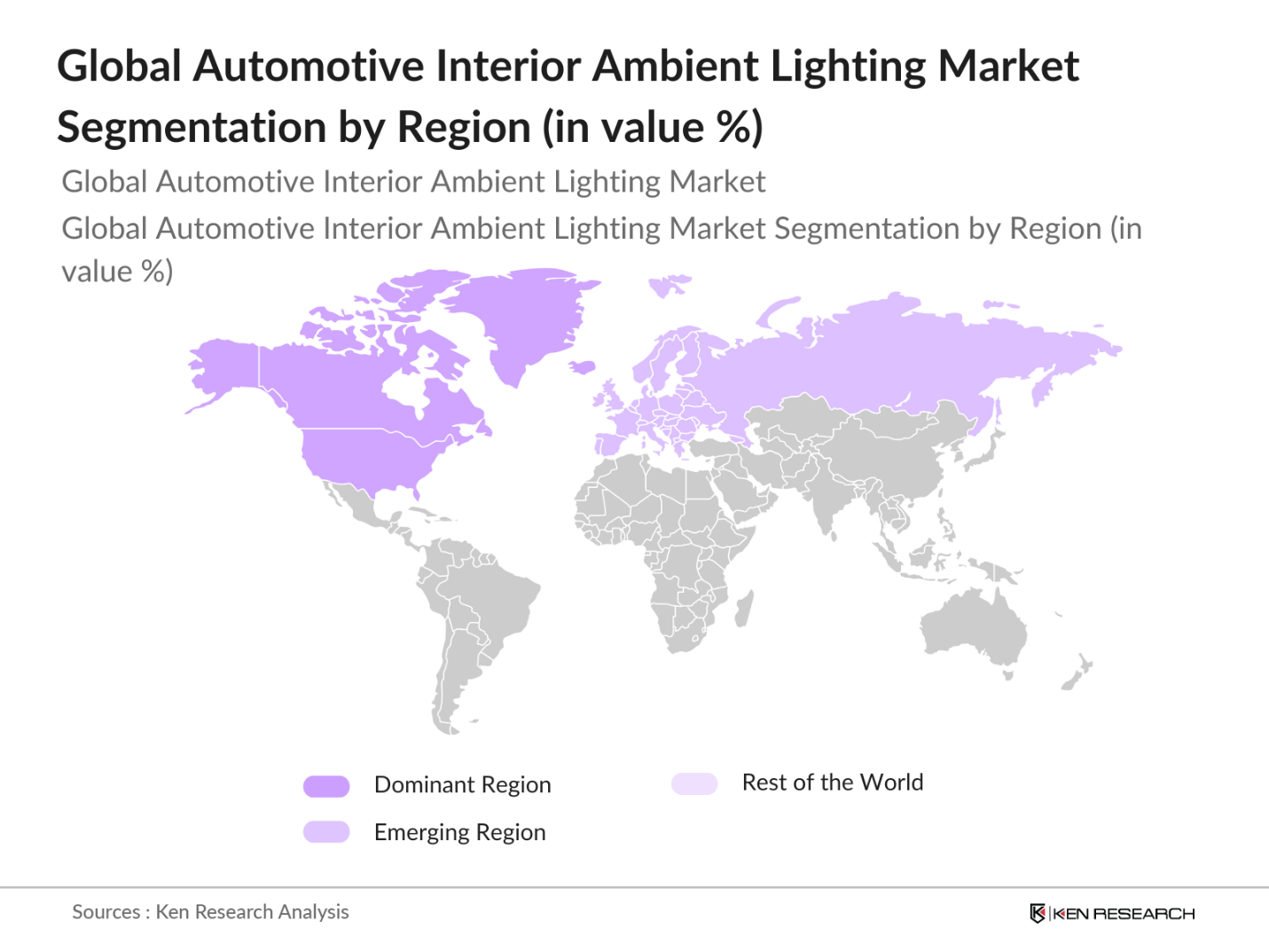 Global Automotive Interior Ambient Lighting Market Segmentation By Region