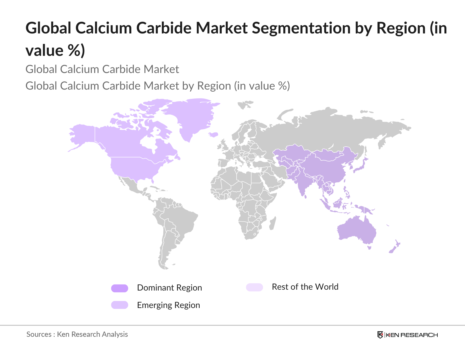 Global Calcium Carbide Market Segmentation by region 