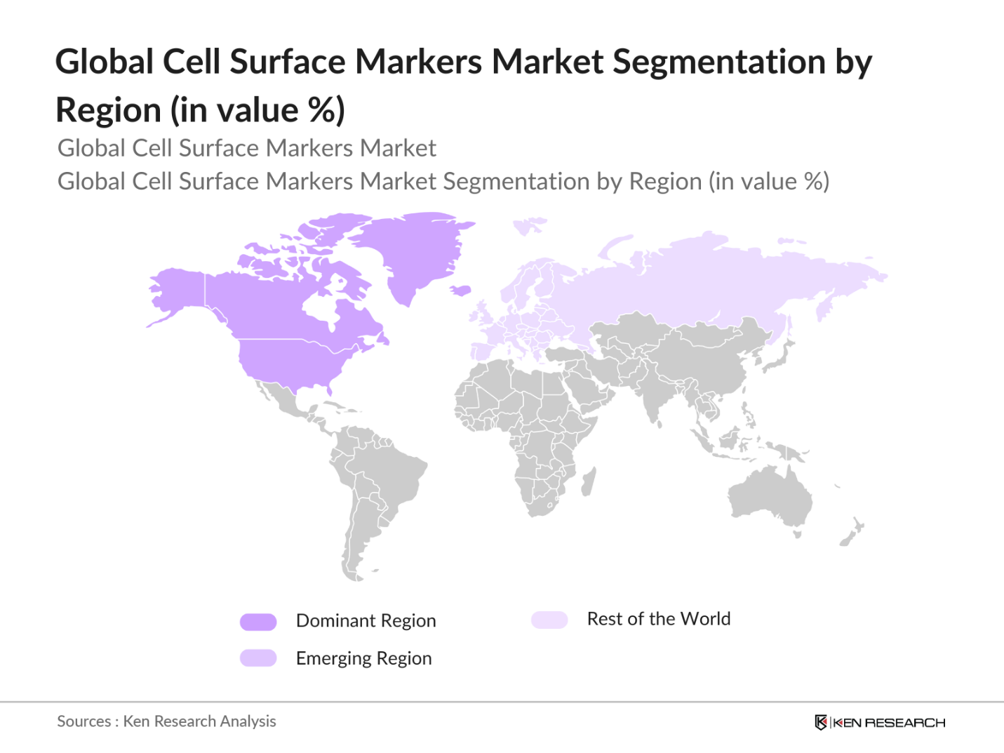 Global Cell Surface Markers Market Segmentation by Region 