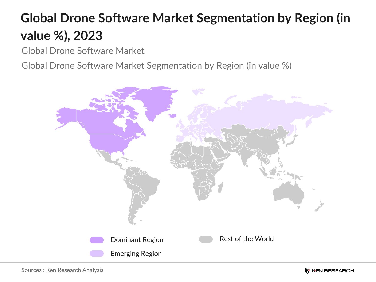 Global Drone Software Market Segmentation by region