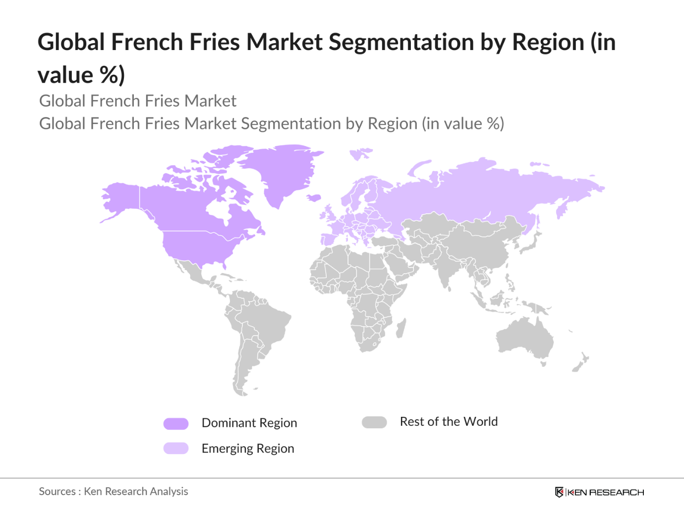 Global French Fries Market Segmentation by region