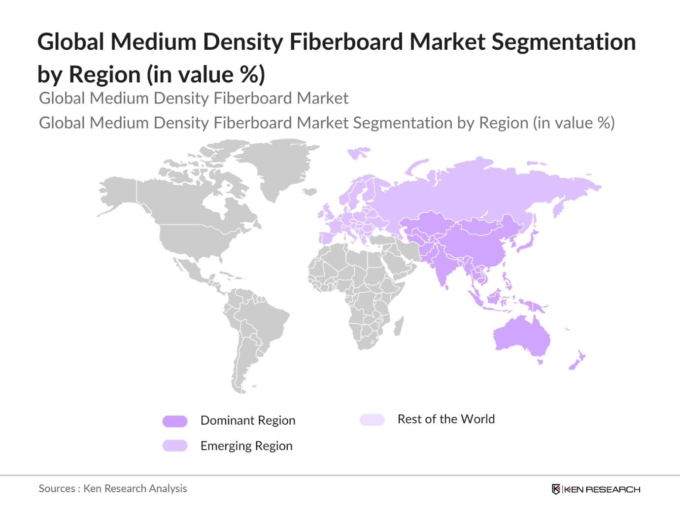 Global Medium Density Fiberboard Market Segmentation By Region