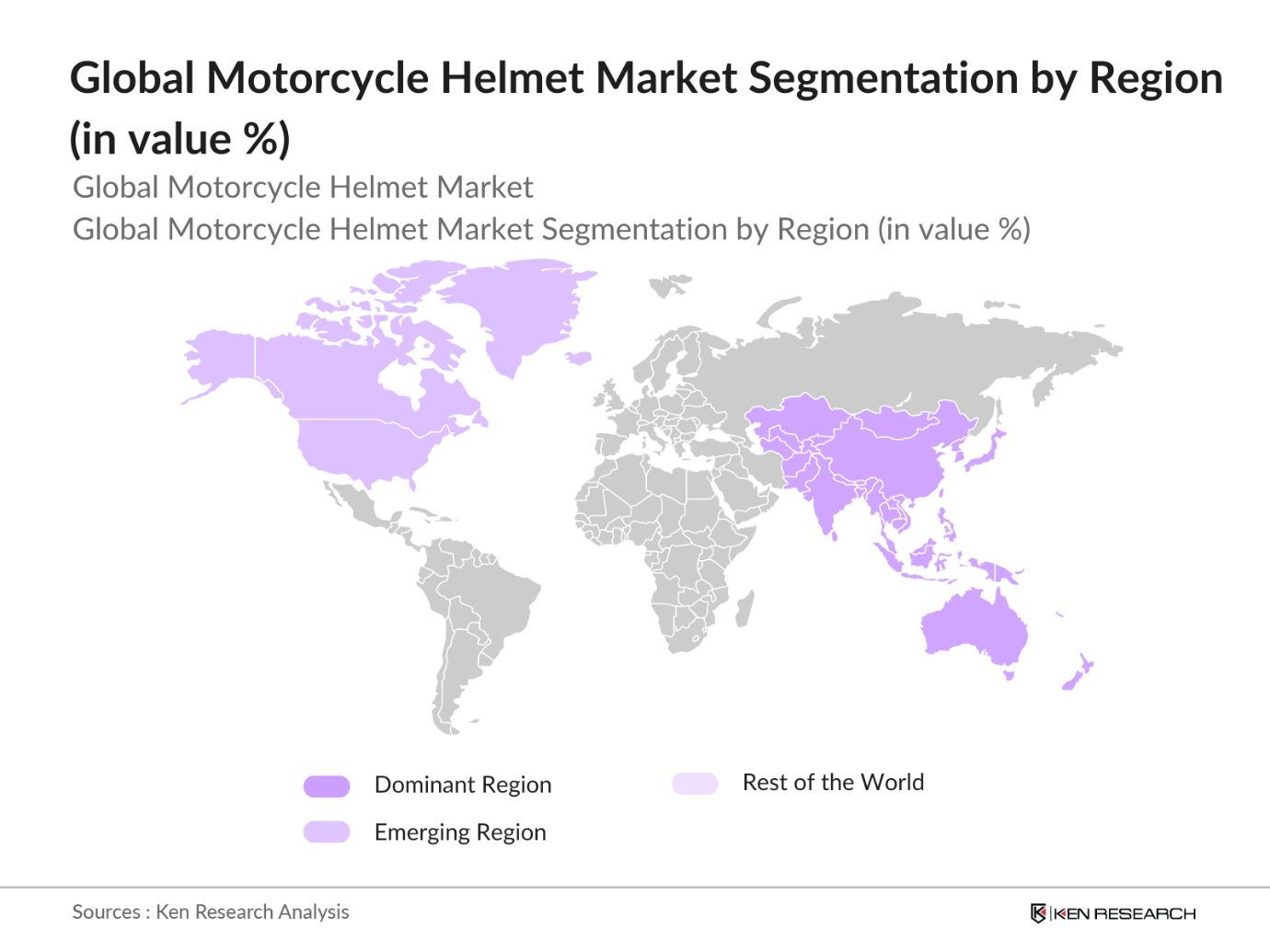 Global Motorcycle Helmet Market Segmentation By Region Type