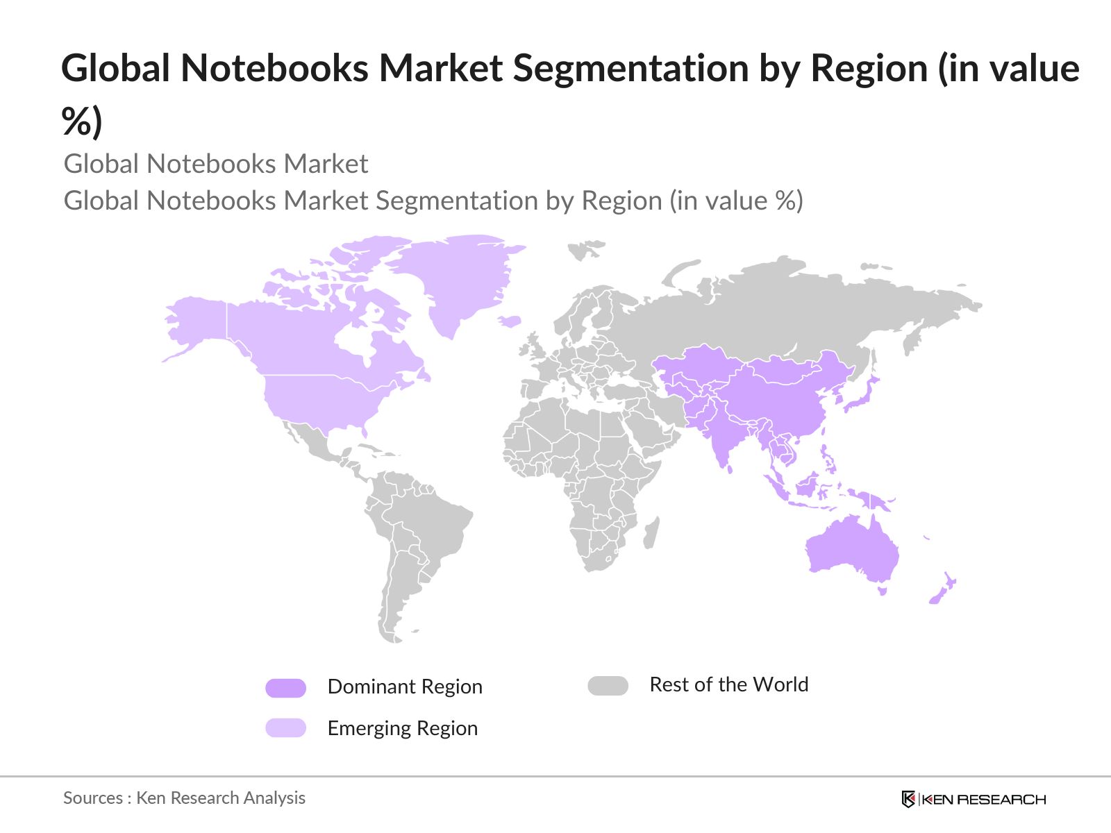 Global Notebooks Market Segmentation by region