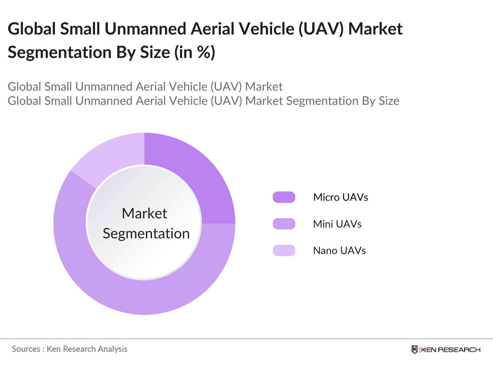 Global Small Unmanned Aerial Vehicle (UAV) Market Segmentation By Size