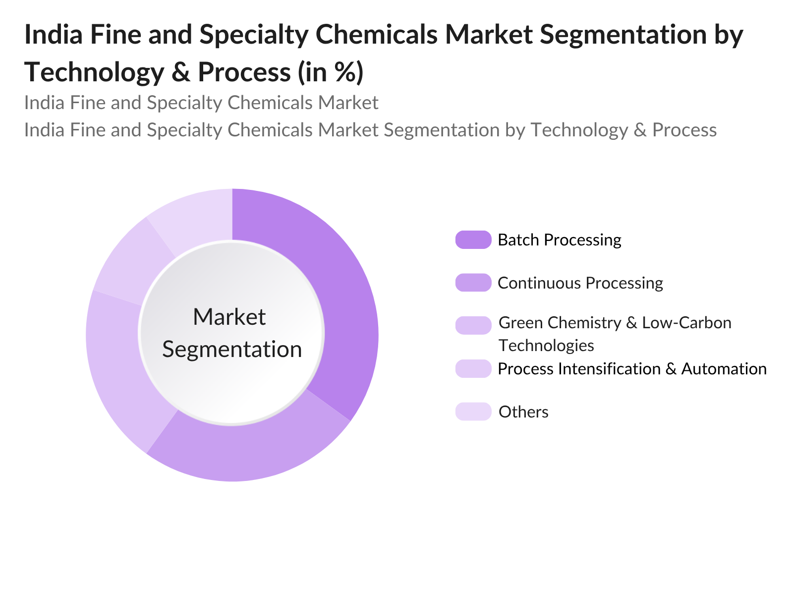 India Fine and Specialty Chemicals Market Segmentation By Technology and Process India Fine and Specialty Chemicals Market Segmentation By Technology and Process