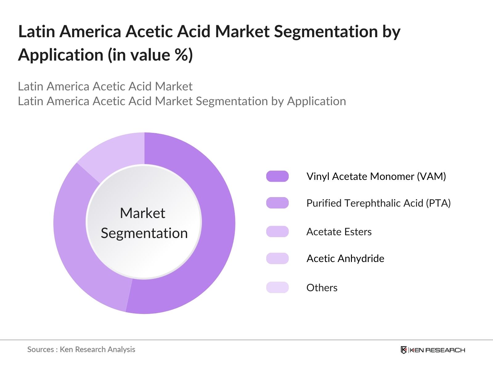 Latin America Acetic Acid Market Segmentation by application