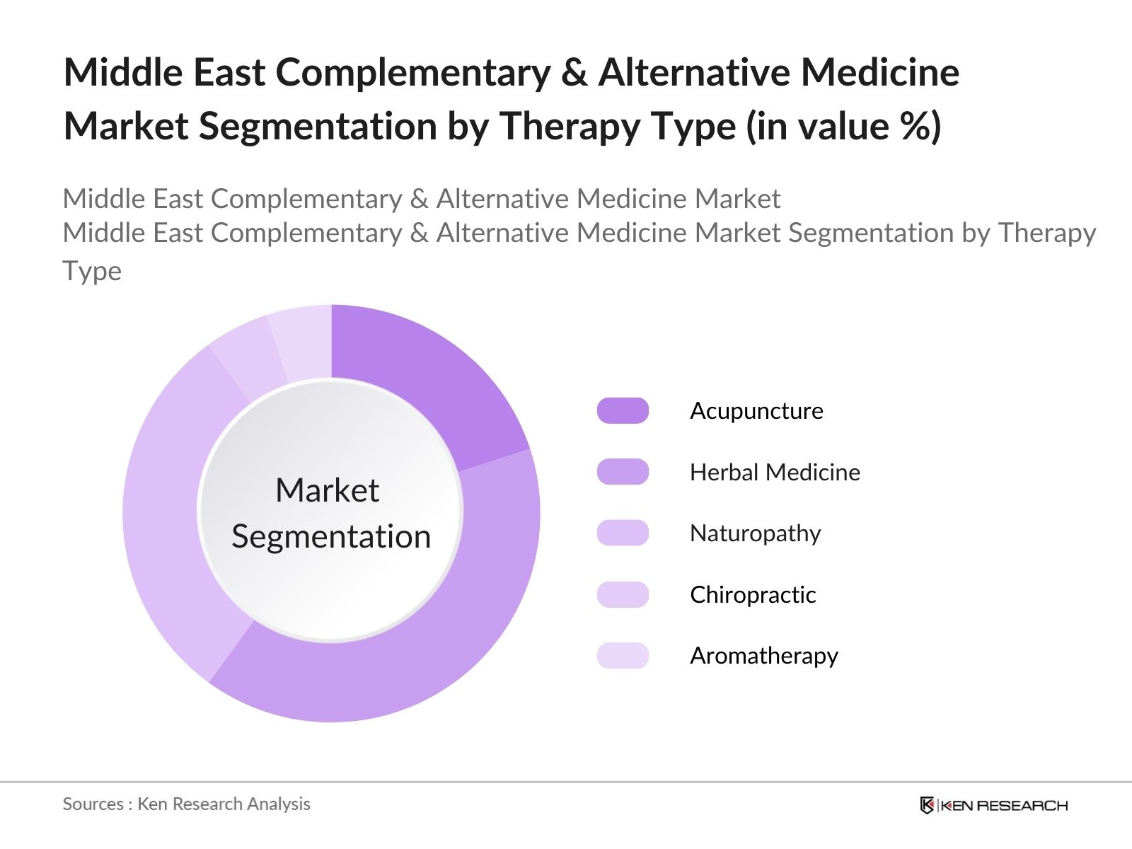 middle east complementary and alternative medicine market segmentation by therapy type