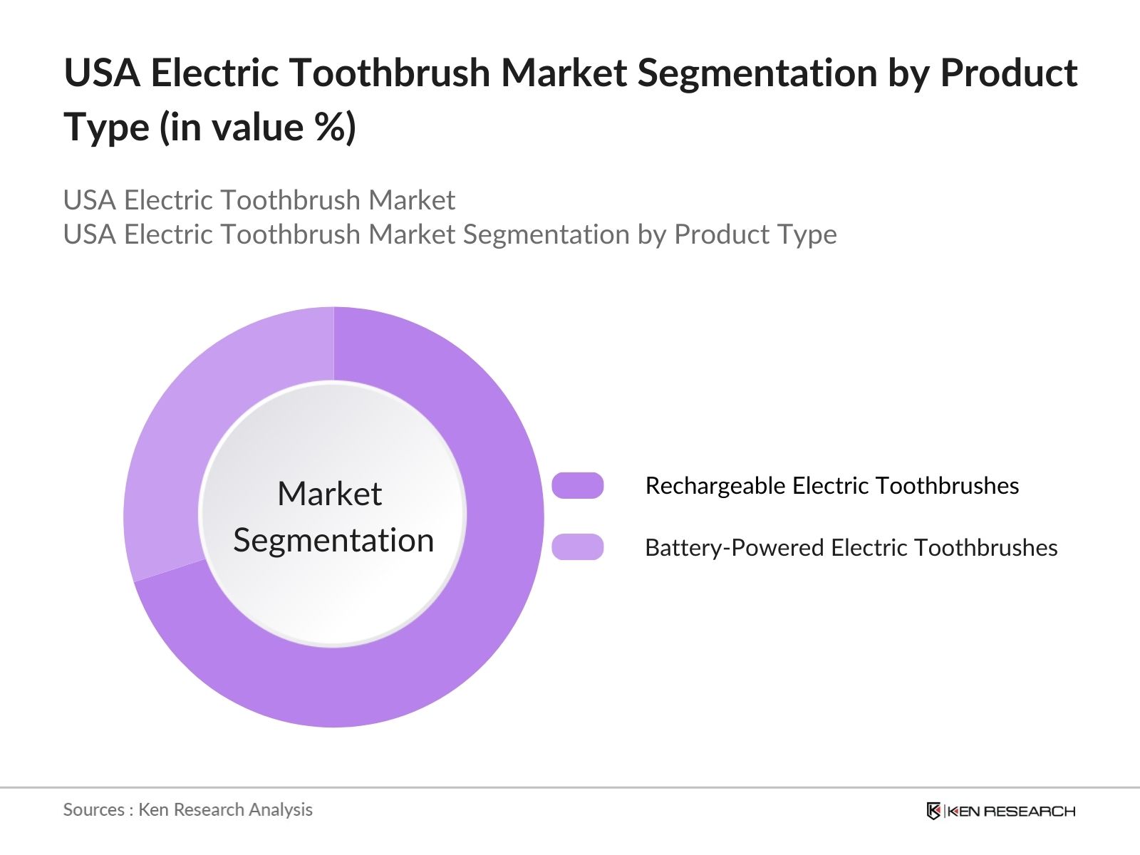 USA Electric Toothbrush Market Segmentation by type