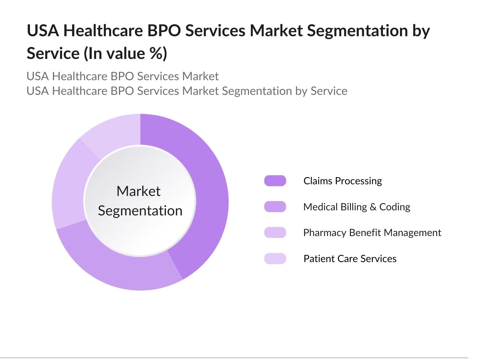 USA Healthcare BPO Services Market Segmentation by Service Type