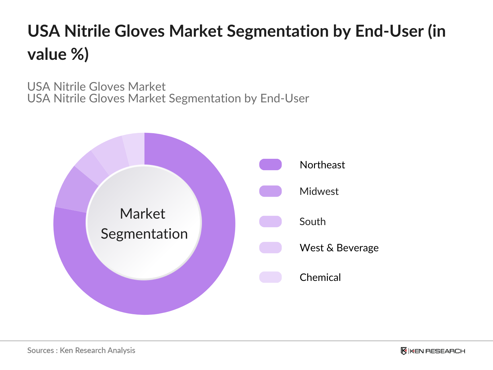 USA Nitrile Gloves Market Segmentation by end user