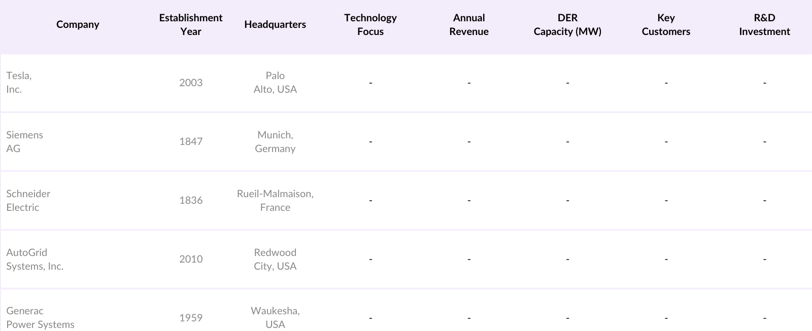 USA Virtual Power Plant Market Competitive Landscape