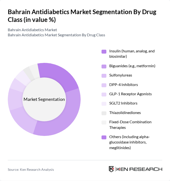 Bahrain Antidiabetics Market segmentation by Drug Class.