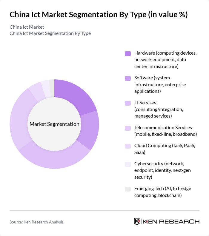 China Ict Market segmentation by Type.