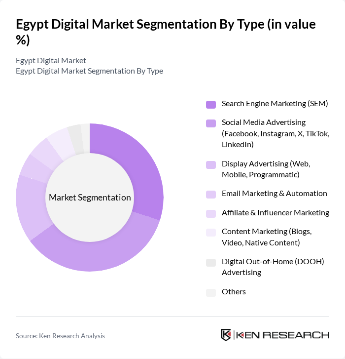 Egypt Digital Market segmentation by Type. Egypt Digital Market segmentation by Type.