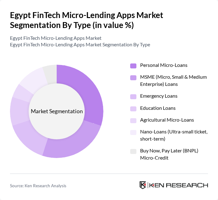 Egypt FinTech Micro-Lending Apps Market segmentation by Type. Egypt FinTech Micro-Lending Apps Market segmentation by Type.