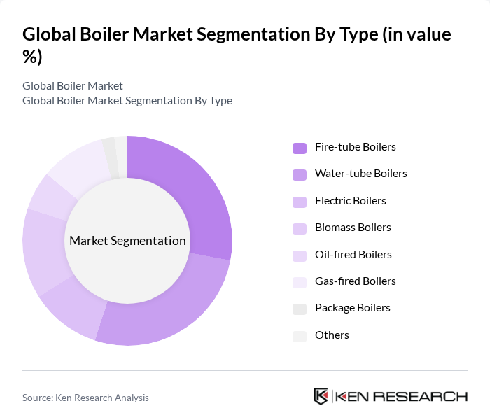 Global Boiler Market segmentation by Type.