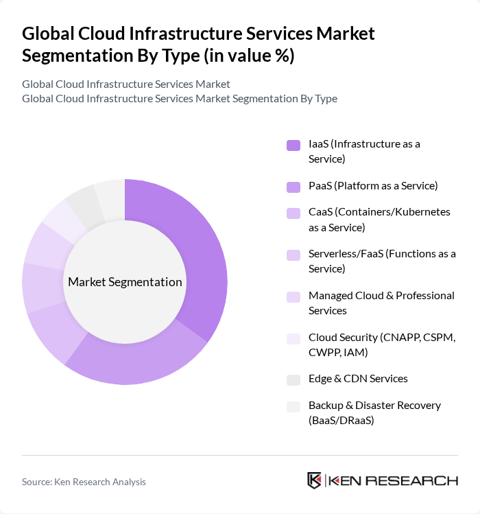 Global Cloud Infrastructure Services Market segmentation by Type.