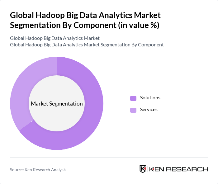 Global Hadoop Big Data Analytics Market segmentation by Component.