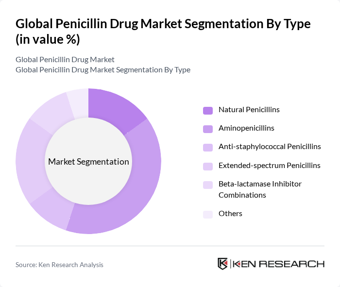 Global Penicillin Drug Market segmentation by Type.