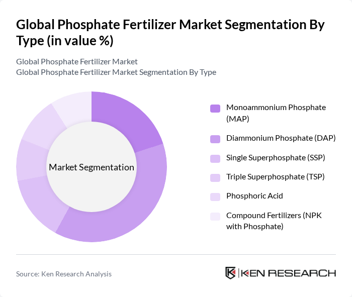 Global Phosphate Fertilizer Market segmentation by Type.