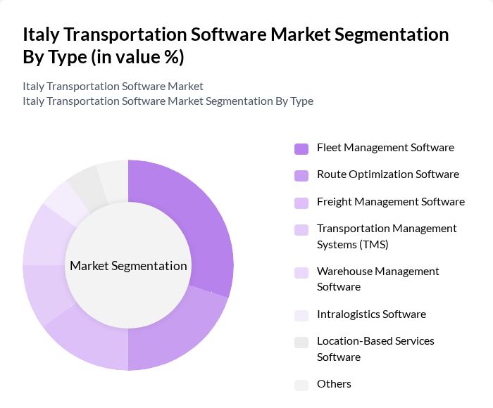 Italy Transportation Software Market segmentation by Type.