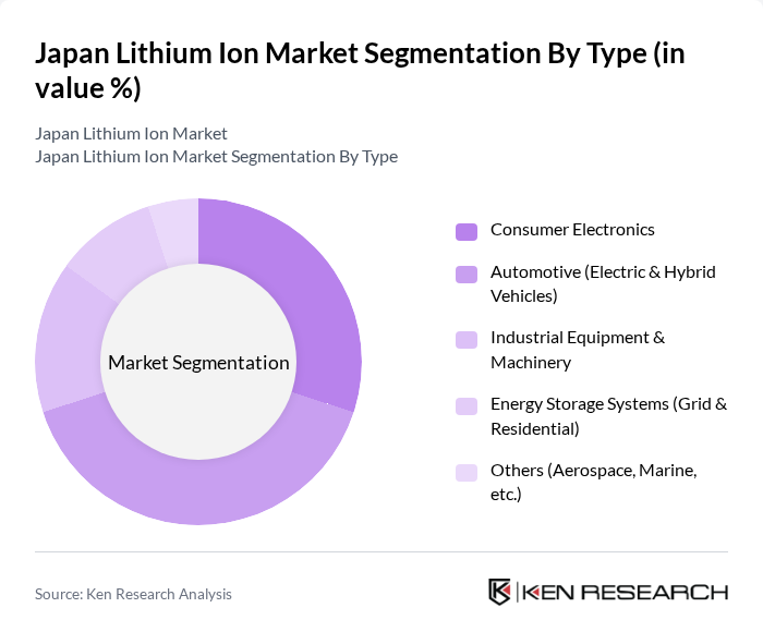 Japan Lithium Ion Market segmentation by Type. Japan Lithium Ion Market segmentation by Type.