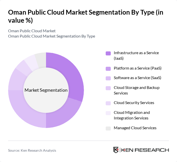 Oman Public Cloud Market segmentation by Type.
