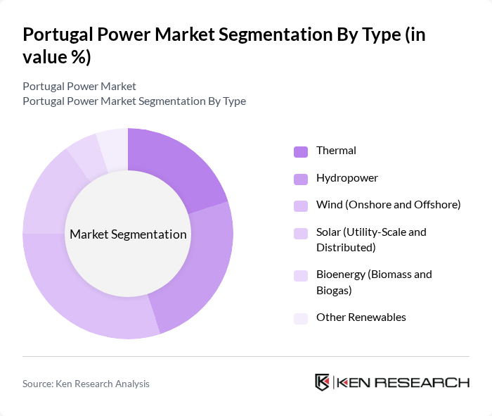 Portugal Power Market segmentation by Type.