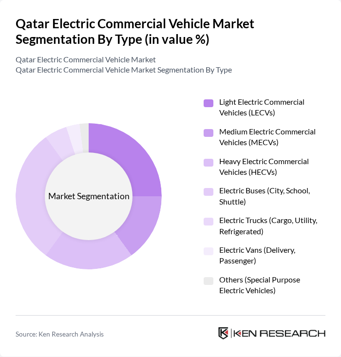 Qatar Electric Commercial Vehicle Market segmentation by Type.