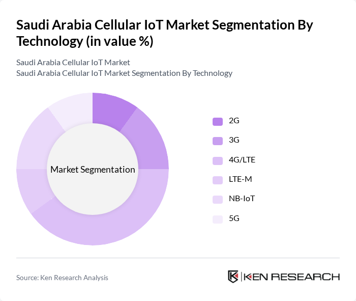 Saudi Arabia Cellular IoT Market segmentation by Technology.