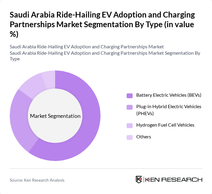 Saudi Arabia Ride-Hailing EV Adoption and Charging Partnerships Market segmentation by Type.