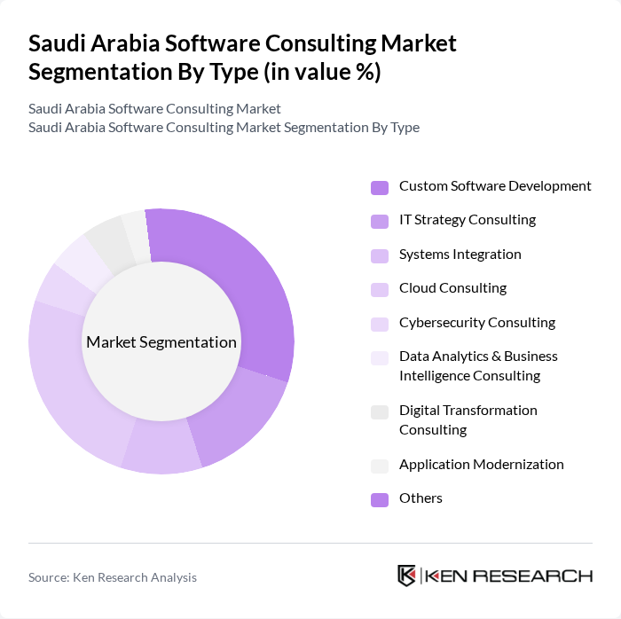 Saudi Arabia Software Consulting Market segmentation by Type.