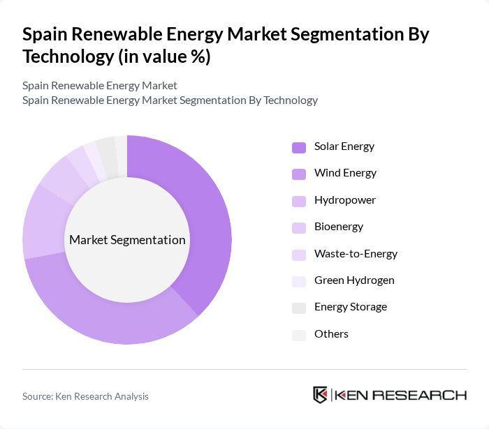 Spain Renewable Energy Market segmentation by Technology.