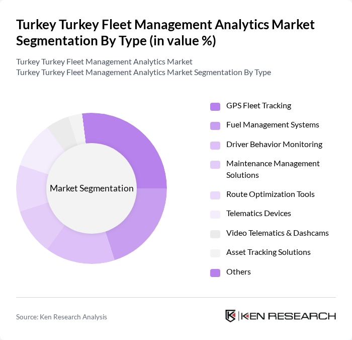 Turkey Turkey Fleet Management Analytics Market segmentation by Type.