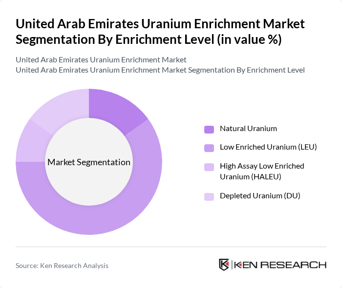 United Arab Emirates Uranium Enrichment Market segmentation by Enrichment Level. United Arab Emirates Uranium Enrichment Market segmentation by Enrichment Level.