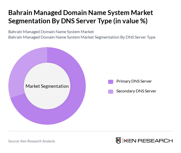 Bahrain Managed Domain Name System Market segmentation by DNS Server Type.