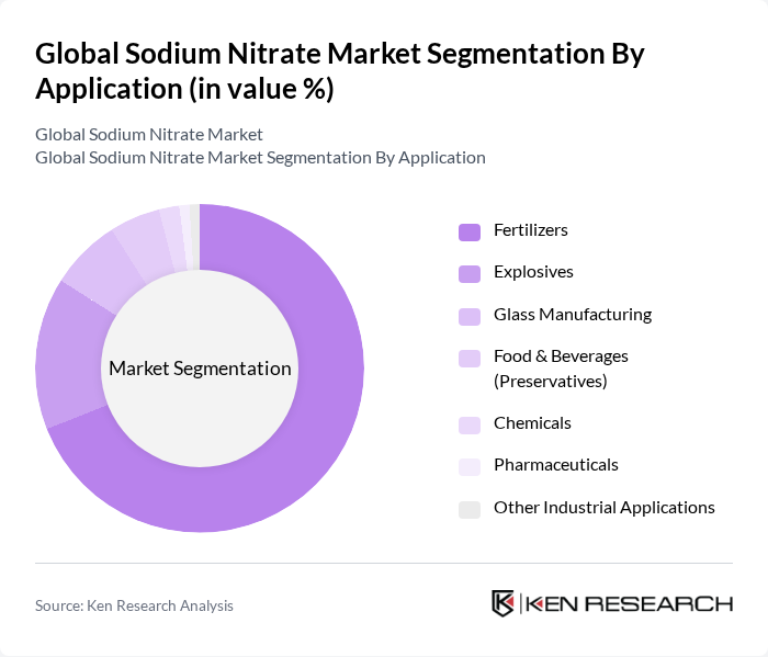Global Sodium Nitrate Market segmentation by Application.