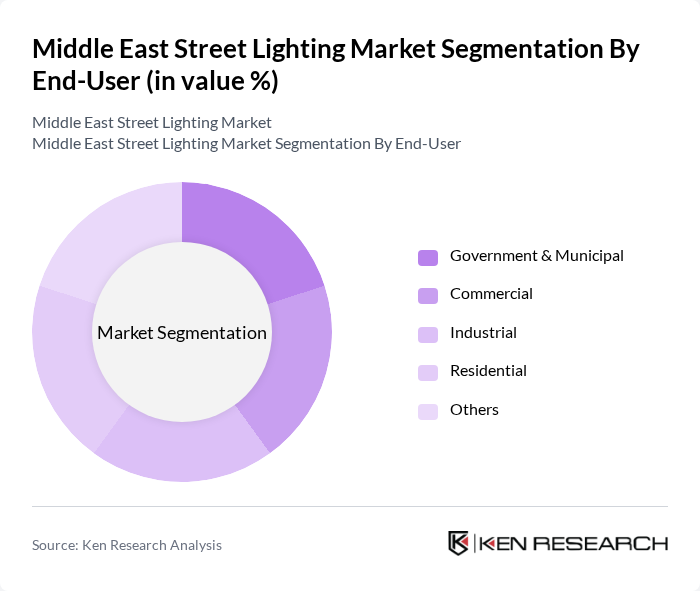 Middle East Street Lighting Market segmentation by End-User. Middle East Street Lighting Market segmentation by End-User.