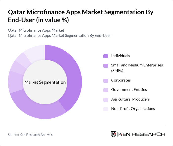 Qatar Microfinance Apps Market segmentation by End-User. Qatar Microfinance Apps Market segmentation by End-User.