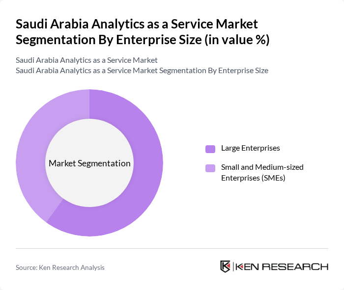 Saudi Arabia Analytics as a Service Market segmentation by Enterprise Size.