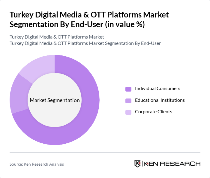 Turkey Digital Media & OTT Platforms Market segmentation by End-User.