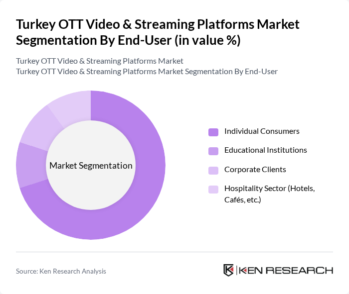 Turkey OTT Video & Streaming Platforms Market segmentation by End-User.